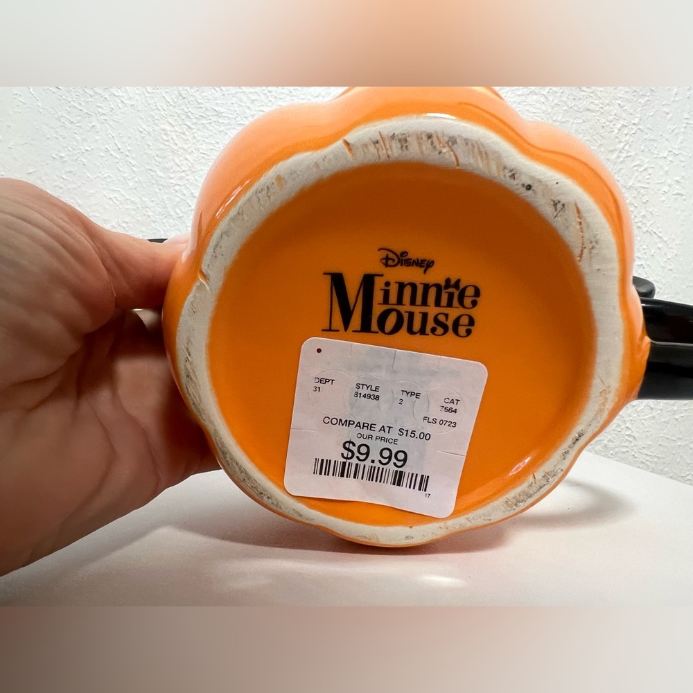 Disney Minnie Mouse Orange Pumpkin Mug - Picture 3 of 3